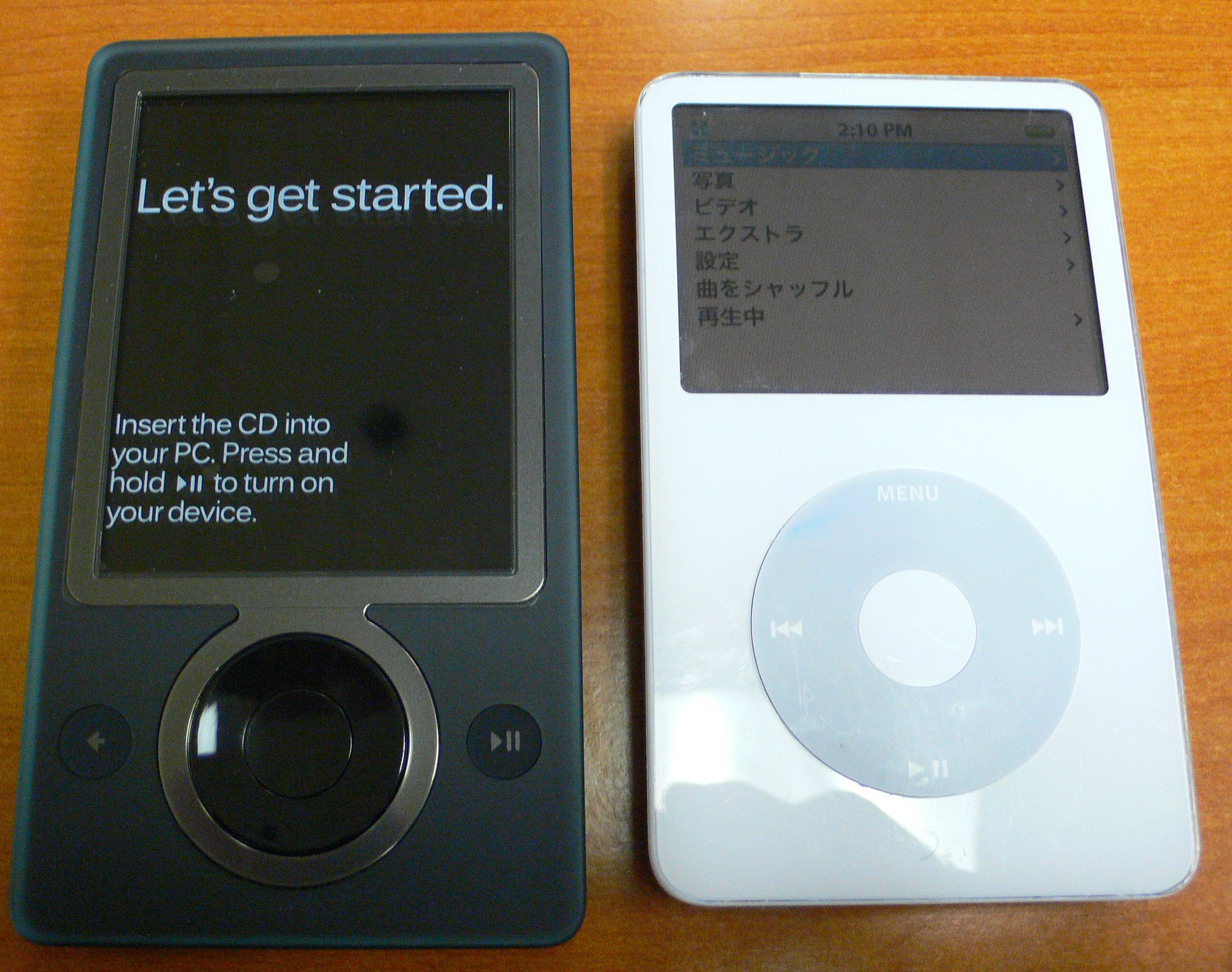 Zune and iPod 5Gen
