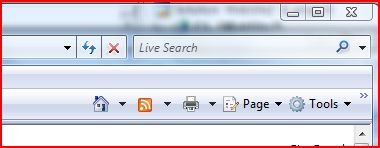 Screenshot of search bar