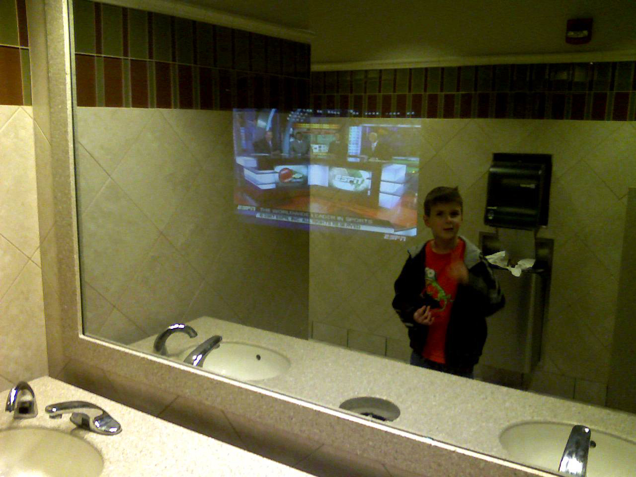 TV in Bathroom Mirror